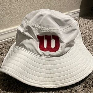Wilson White Logo Bucket Hat